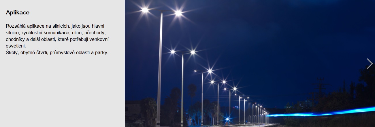 Aplikace pouličních lamp